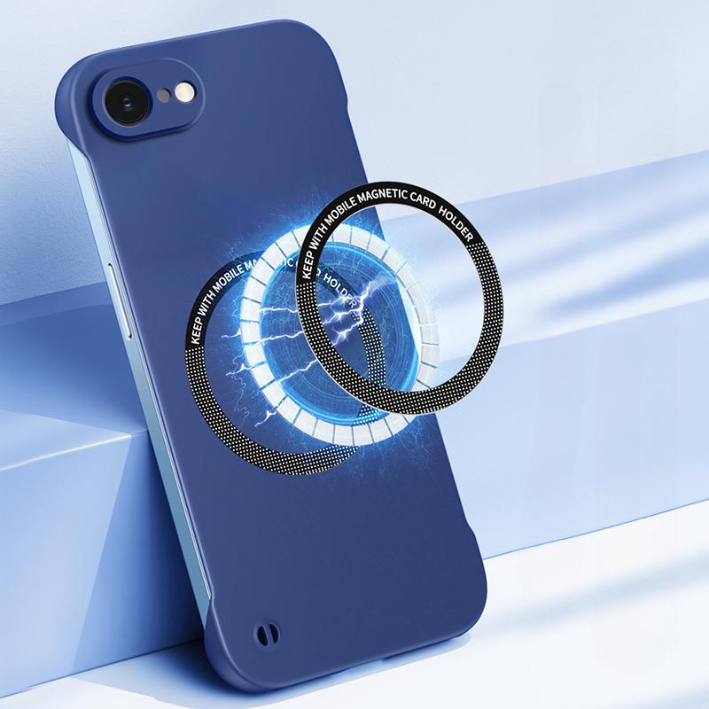 Cover For Magsafe Magnetic Frameless Case for iPhone 16 E 16 Pro Max Hard Matte Wireless Charging Back Cover Shell For Apple 16 Pro Max Capa Cover