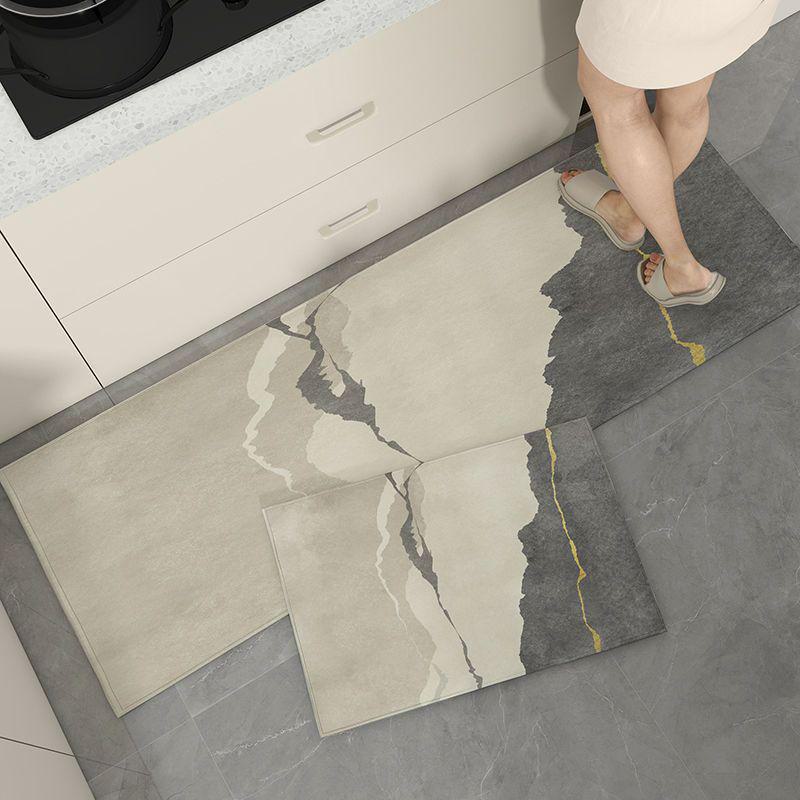Crystal Velvet Non-Slip Water-Absorbing Kitchen Floor Mats