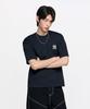 Emelbi Vintage Sportive Cursive Graphic Short Sleeve T-Shirt Ny (Black)