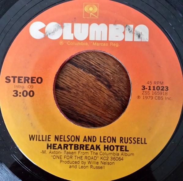 

7inch Record WILLIE NELSON & LEON RUSSELL - Heartbreak Hotel 311023 Columbia 1979 US Rock Used