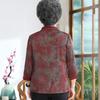 Elderly Women's Spring/Summer Floral Blouse