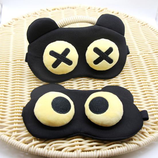 Cute Eye Mask for Sleep Soft Comfortable Sleep Mask Relieve Stress Fatigue Adjustable Straps Eye Shield for Travel Home Use