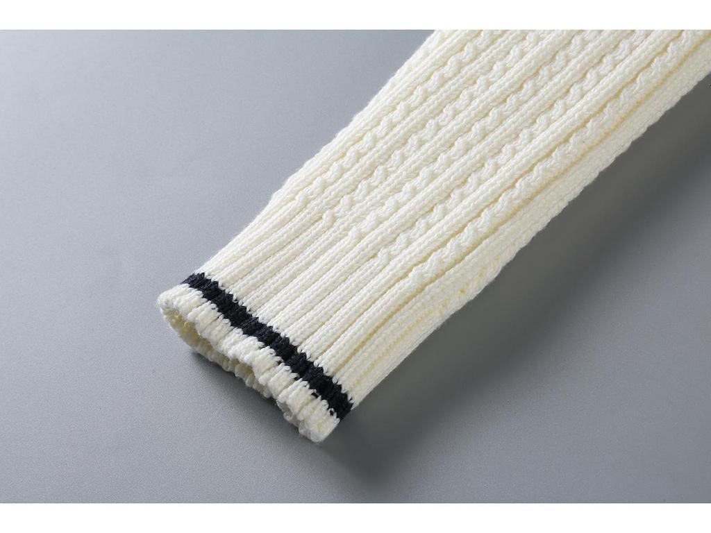 TBJL Damen Klassischer Strick-Cardigan mit vier Streifen - Herbst/Winter High-End Schlankmachende Mode.