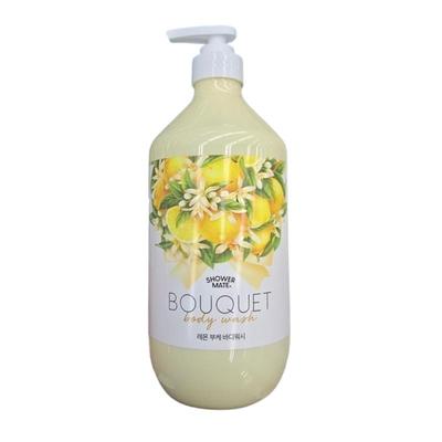 Shower Mate Bouquet Körperwaschmittel Zitrone 1000ml – Frischer Zitrusduft, Milder saurer pH-Wert Reiniger, Reichhaltig schäumendes tägliches Körperwaschmittel Hergestellt in Korea