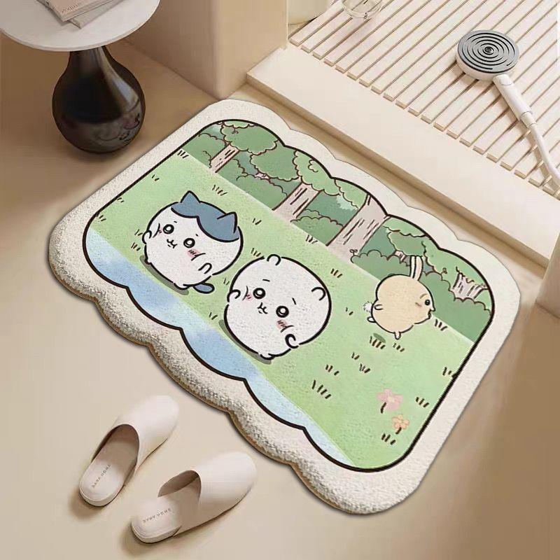Giika Wow Bathroom Imitation Cashmere Toilet Floor Mat Bedroom Bedside Living Room Carpet Thickened Floor Mat Absorbent Mat
