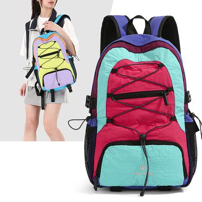 Outdoor Lightweight Sports Backpack Student Color Contrast School Bag