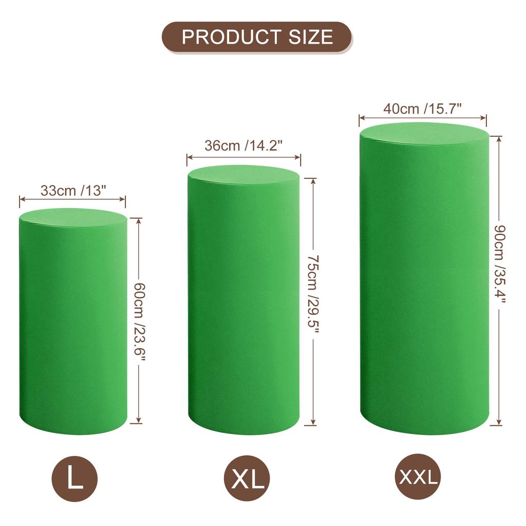 3/5pcs Plinth Stand Cover Elastic Pedestal Column Cylinder Covers Cylinder Spandex Stand Covers for Birthday Wedding Decoration
