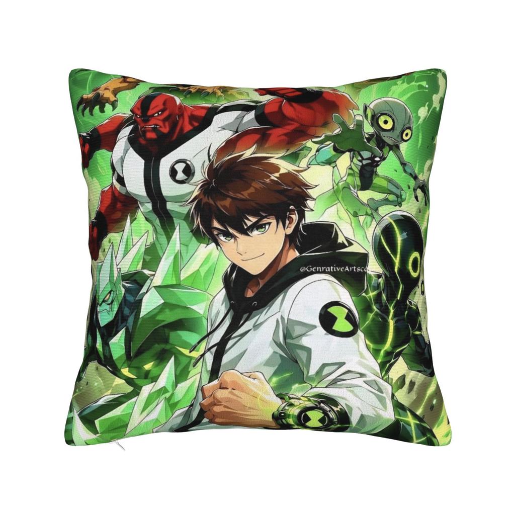 Ben 10 Anime Pillow Cover Stuff Printed Cushion Cover Decor  Pillow Case Cover Home Multi-Size