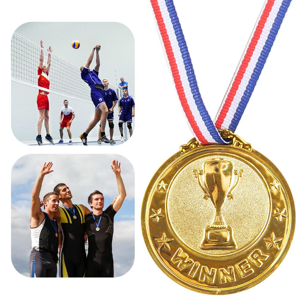2.55 in Medal Football Competition Prize Souvenir Gift Gold Plastic Winner Medal Gold Silver Bronze Prize for Competitions Party