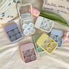 Women Stylish Mirror Lovely Eyes Portable Mini For Travel Kit Contact Lens Storage Beauty Accessory