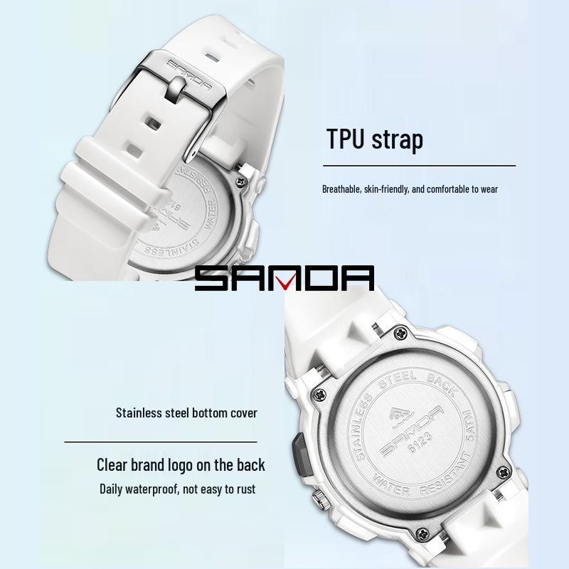 Silent Luminous Waterproof Quartz Wristwatch for High School Students