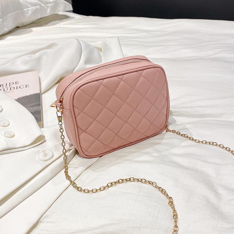 Fashion Diamond Embroidered Shoulder Messenger Women's Bag New Versatile Chain Elegant Niche Mobile Phone Bag