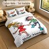 3Pcs Bedding Set Custom Name Text, 1 Sheet 2 Pillowcases Home Bed DecorGaston Lagaffe