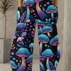 Women's Standard Size Fashion Trendy 3D Printing Oom Print Wide-Leg Pants,Comfortable and Suitable for All Seasons