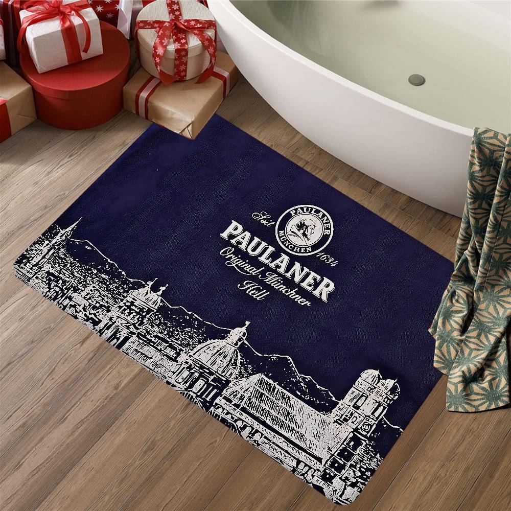 German Beer P-Paulaners Floor Mat Cheaper Anti-slip Modern Living Room Balcony Printed Bedside Mats