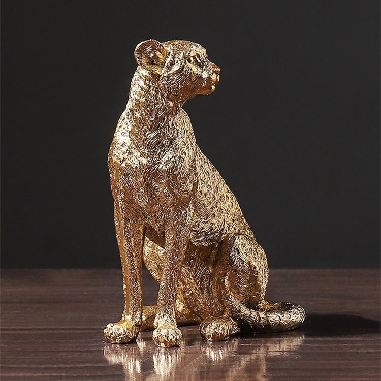 

Современный простой и креативный леопардовый домашний декор, украшение для гостиной, офиса, рабочего стола, поделки из смолы