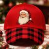 Baseball Santa Hat Festive Adjustable Embroidered Santa Claus Unisex Adult Baseball Caps For Lovers Family Friends Wife Husband
