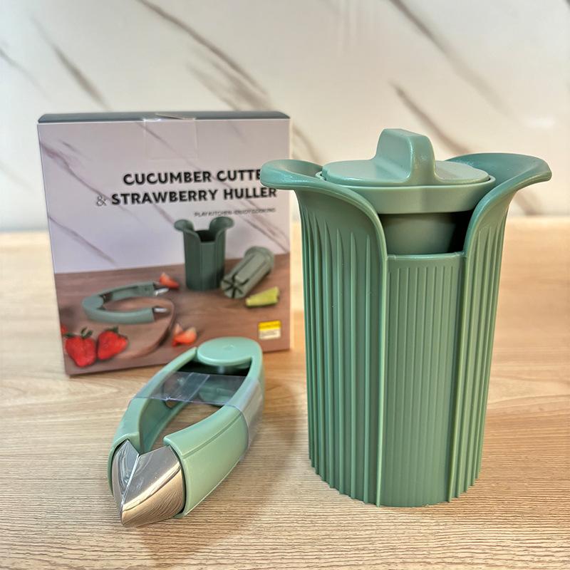 Multifunctional Fruit Splitter Cucumber Grape Slicing Artifact Strawberry Pineapple Pedicle Removal Tool Set