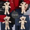 Hot! 20 Cm High Bear  Doll  Backpack  Pendant Solid Color Plush Stuffed Animal Bear Toy