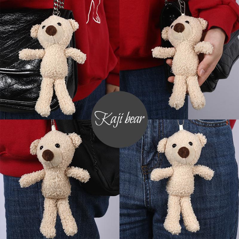 Hot! 20 Cm High Bear  Doll  Backpack  Pendant Solid Color Plush Stuffed Animal Bear Toy