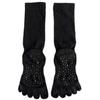 Yoga Perfect for Long and Dance Ech.Apr Women's 5-Toe Socks, 3-Pair Set, Assorted, Non-Slip, Breathable, Running, Sports, Volleyball, (Black)