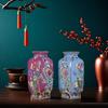 Chinese Antique Porcelain Gold Painted Enamel Vase Decoration Items Home Room Furnishing Crafts Office Desk Ceramic Accessories