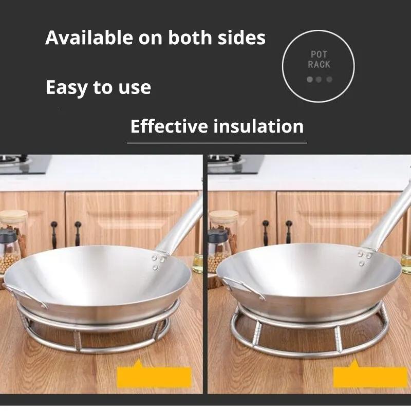 1ks Nerezový Kulatý Tvar Kuchyňský Podstavec Pod Hrnec Napařovací Stojan Žáruvzdorný Nerezový Napařovací Stojan Organizér Stojan Kuchyňské Příslušenství