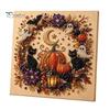 Festliche Kunst mit Kunstperlen für die Heimdekoration 2 Stück Halloween-Kunst, Geist Kürbis Hexe Krähe Malerei DIY Entspannendes Bastelset, 3D Schädel Basteln