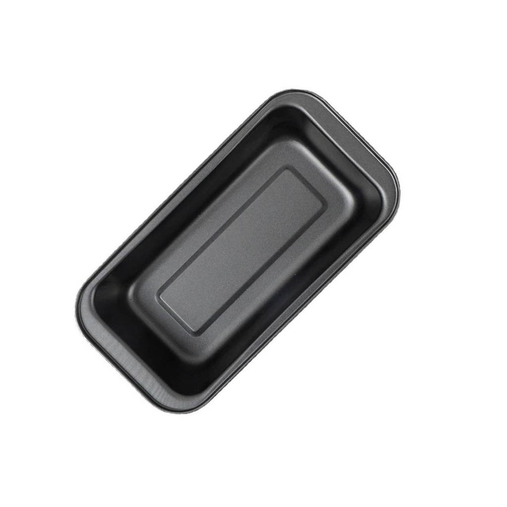 3PCS Cake Bread Baking Mold Rectangular Nonstick Baking Cake Pan Carbon Steel Bread Loaf Pan Black 15cm