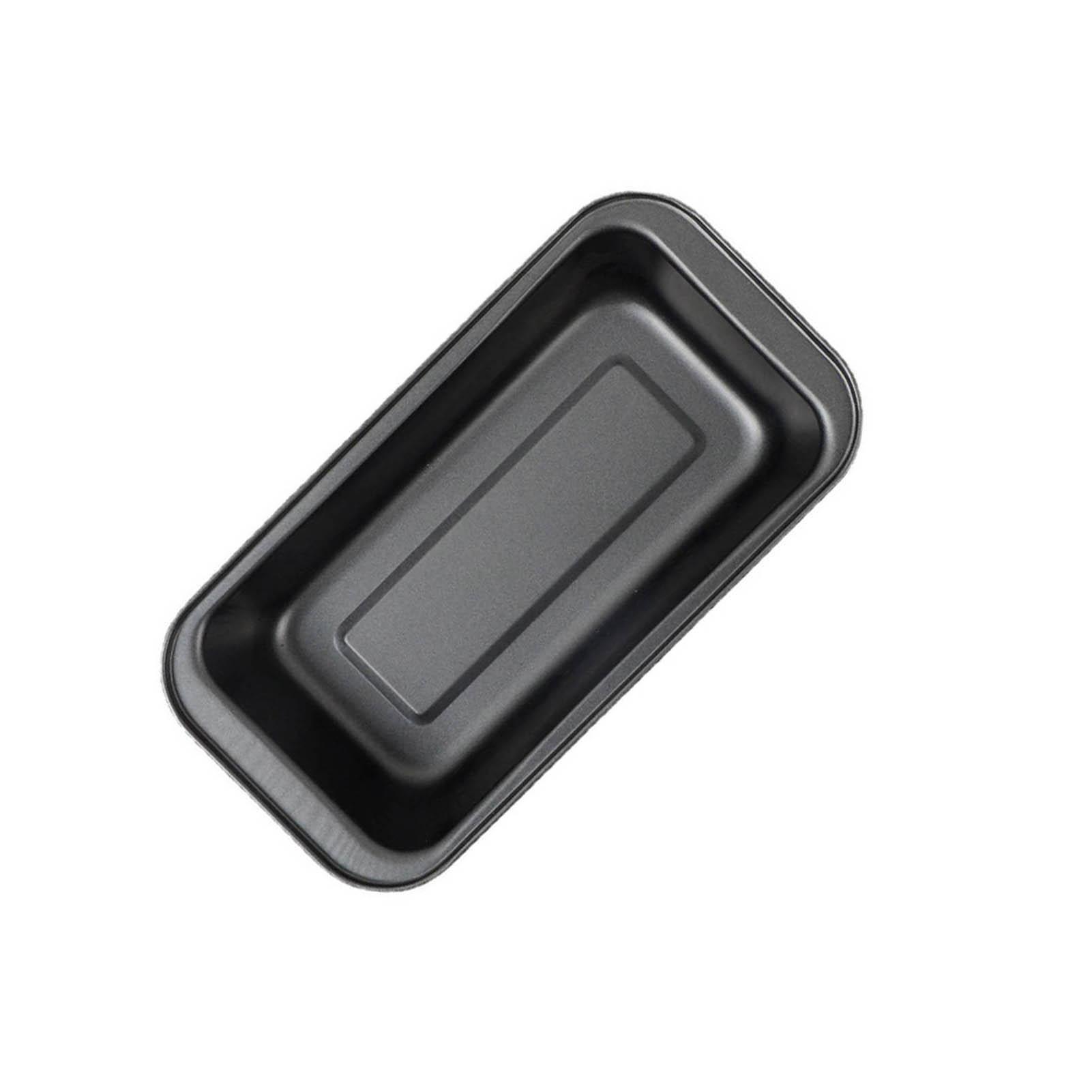 

3PCS Cake Bread Baking Mold Rectangular Nonstick Baking Cake Pan Carbon Steel Bread Loaf Pan Black 15cm L