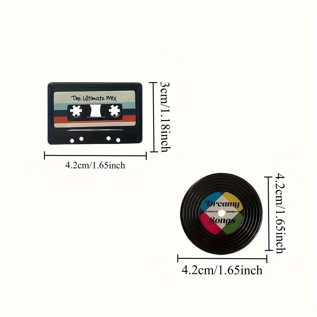 4/8pcs, Nostalgic Cassette Record Magnet Set | Decorative Magnetic Fridge Magnets, Perfect for Music Lovers, Charming Gifts.