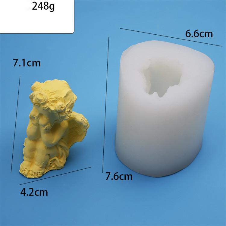 3D Angel Silicone Mold Cute Angel Candle Aromatherapy Plaster Pendant Molds Hdpe Mold Resin 1