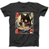 Kawaii Cat Eating Ramen Noodles Anime Gift Girls Teens T-Shirt BLK Men's Women's Unisex Longsleeve, Tanktop Hoodie