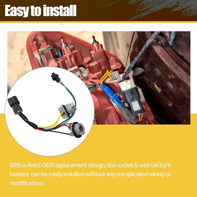 Montagem de Fiação da Lanterna Traseira de Encaixe Direto Manga Corrugada Resistente a Altas Temperaturas 92480A9020 para Uso em Carro de 15 a 18