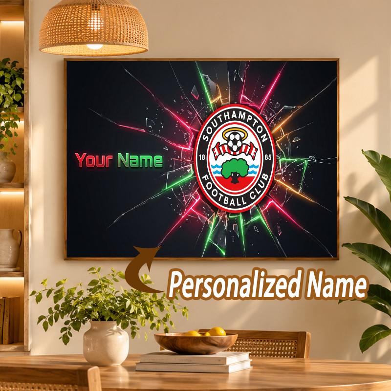 Custom Name Southampton FC 5D Diamond Painting Personalized Full Drill Diamond Art Kit Gift