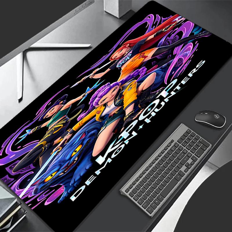 Dämonenjäger-Thema Premium Rutschfestes Mauspade mit Genähten Kanten, Strapazierfähiges Gummi-Material, für Schreibtisch & Gaming, Tolle Geschenke