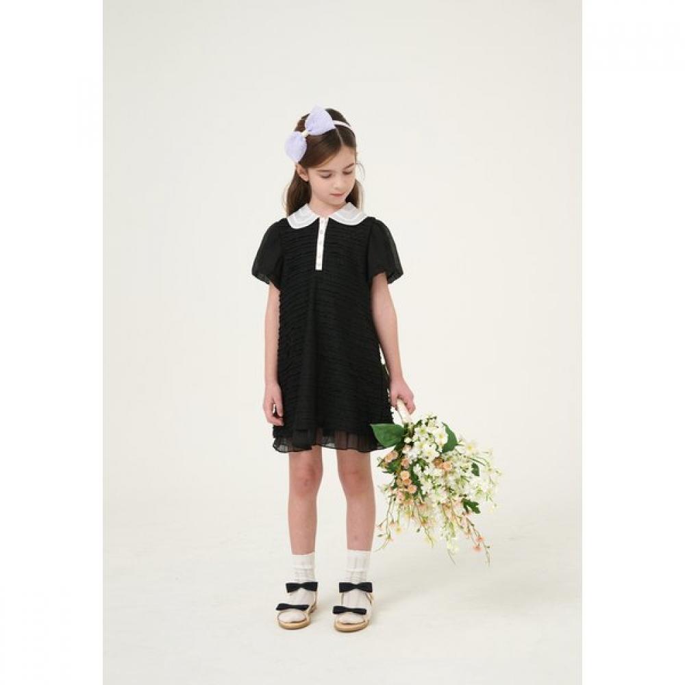 The Coffee Bean   Tea Leaf Black Lace Frill Dress Bz24op03bk