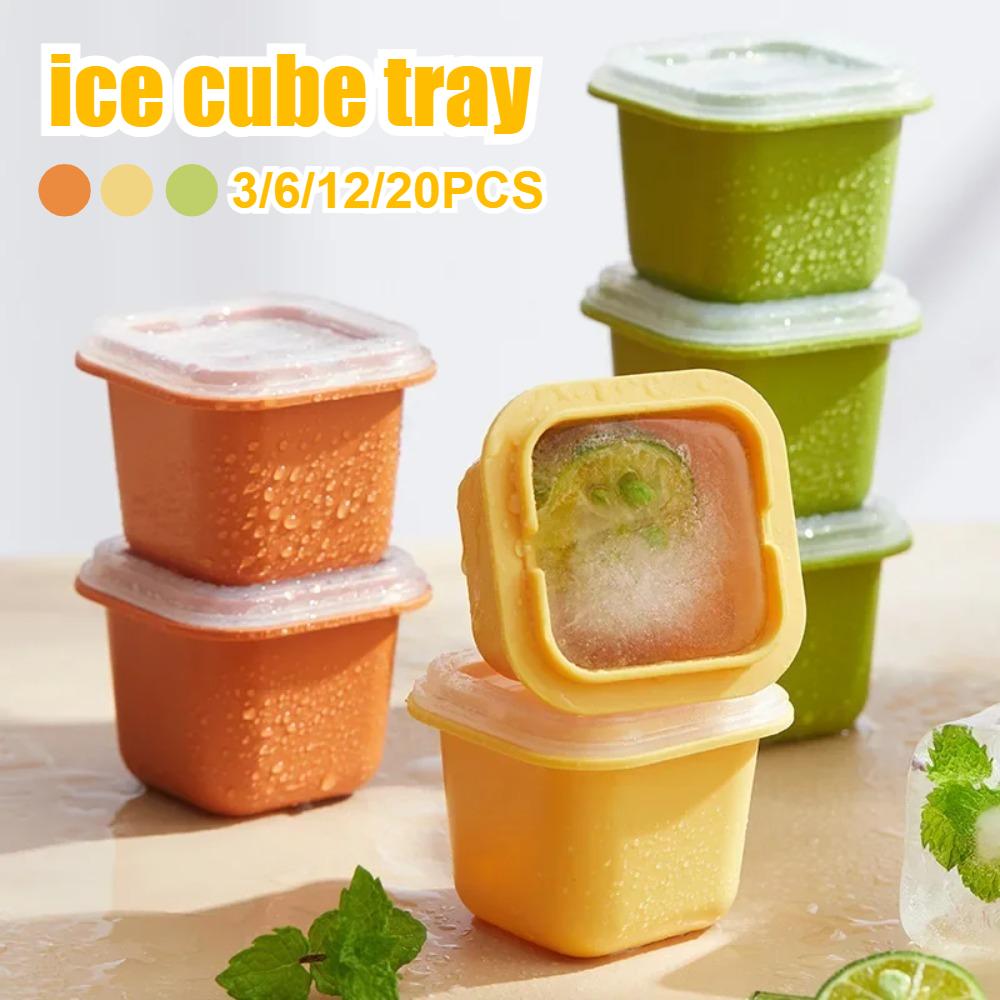 Large Ice Block Mold Silicone Ice Cube Maker Square Frozen Ice Hockey Molds for Whiskey Juice Coffee Drinks Ice Cream Tools