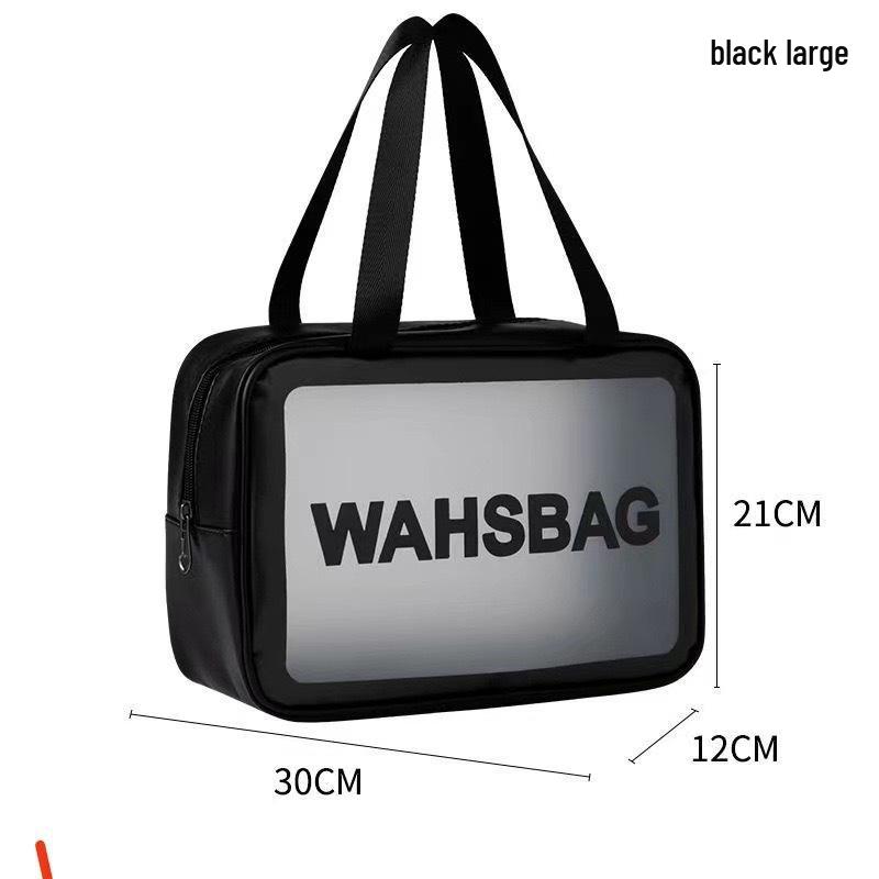 Waterproof Toiletry Bag: Women's Large Capacity Makeup & Cosmetics Travel Bag, Wet/Dry Separation, Portable Handheld Design.