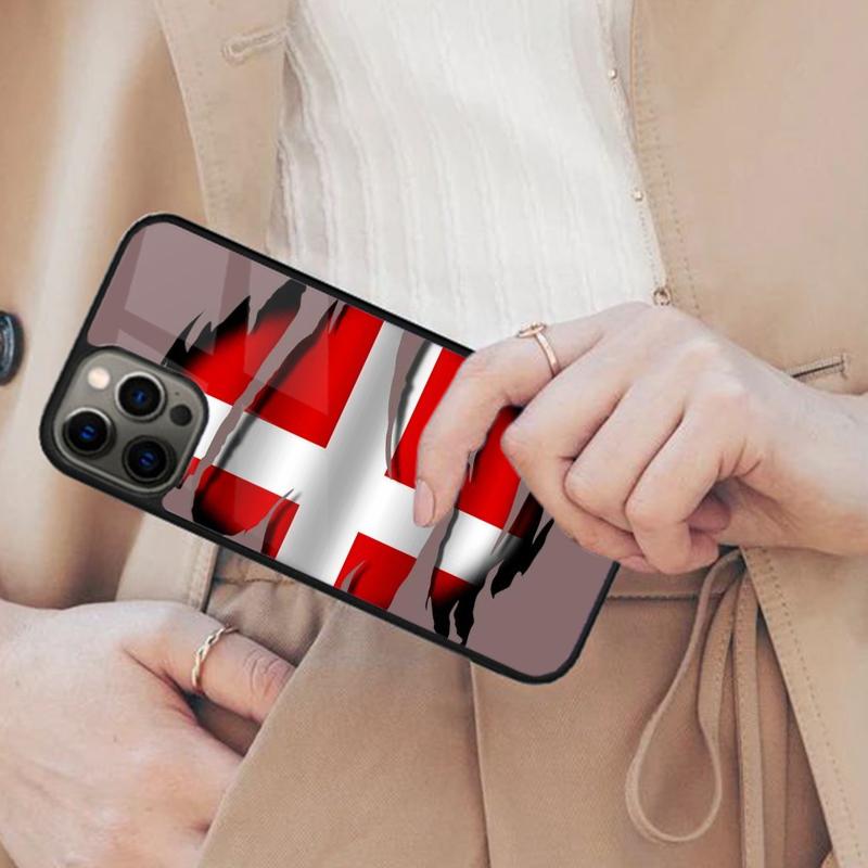 Denmark Flag Phone Magnetic Phone Case For APPLE iPhone 17 Air 16 14 13 12 Pro Max 15 Plus Wireless Charge With MagSafe Cover