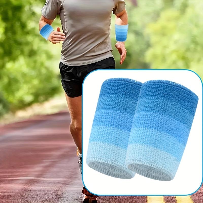 2pc Colorful Compression Wristbands,Absorbing Sweatbands,Elastic and Soft,Terry Cloth Comfortable for Men and Women  for Running