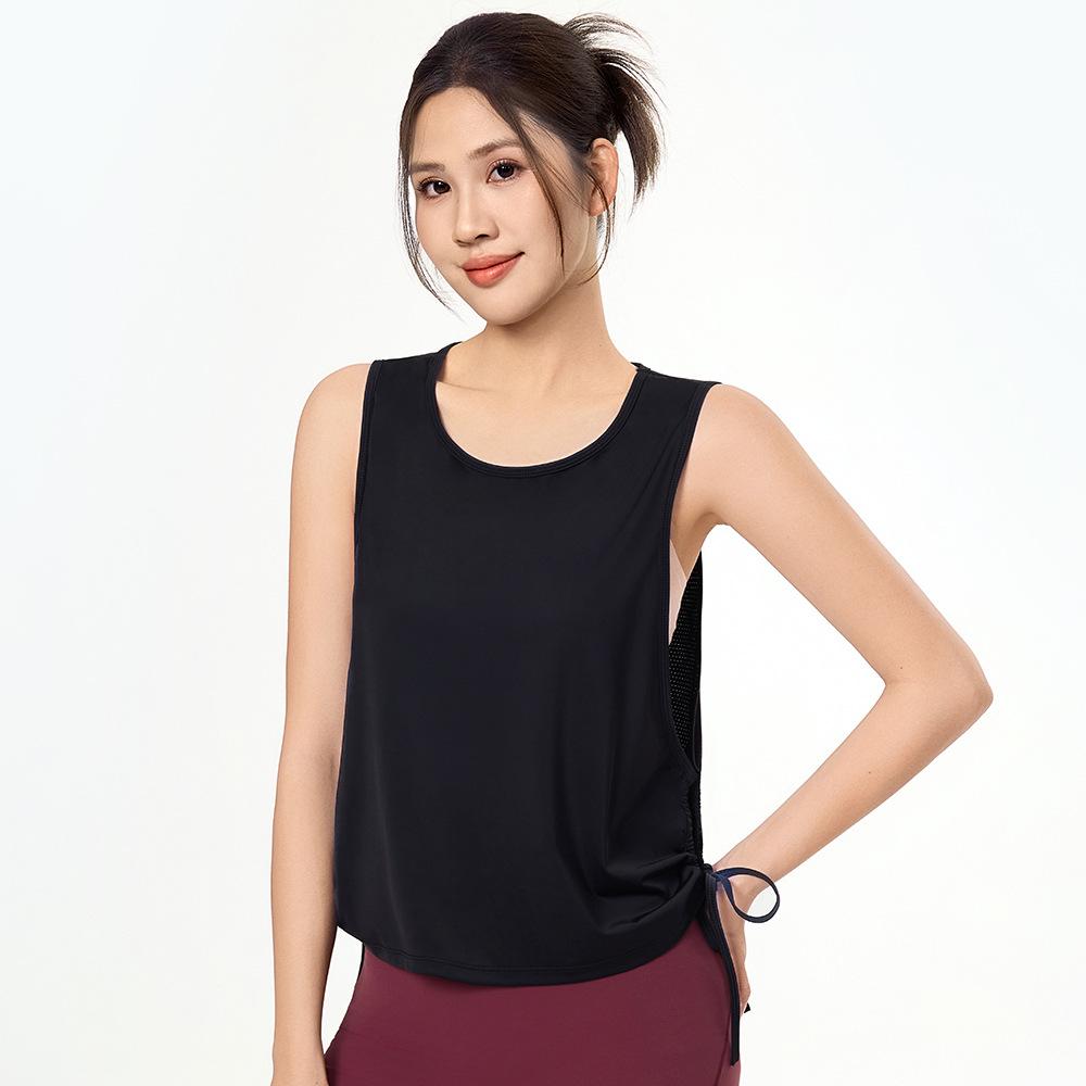 Women's Spring Summer Yoga Running Mesh Tank Top - Quick-Drying, Sleeveless, Loose Fit