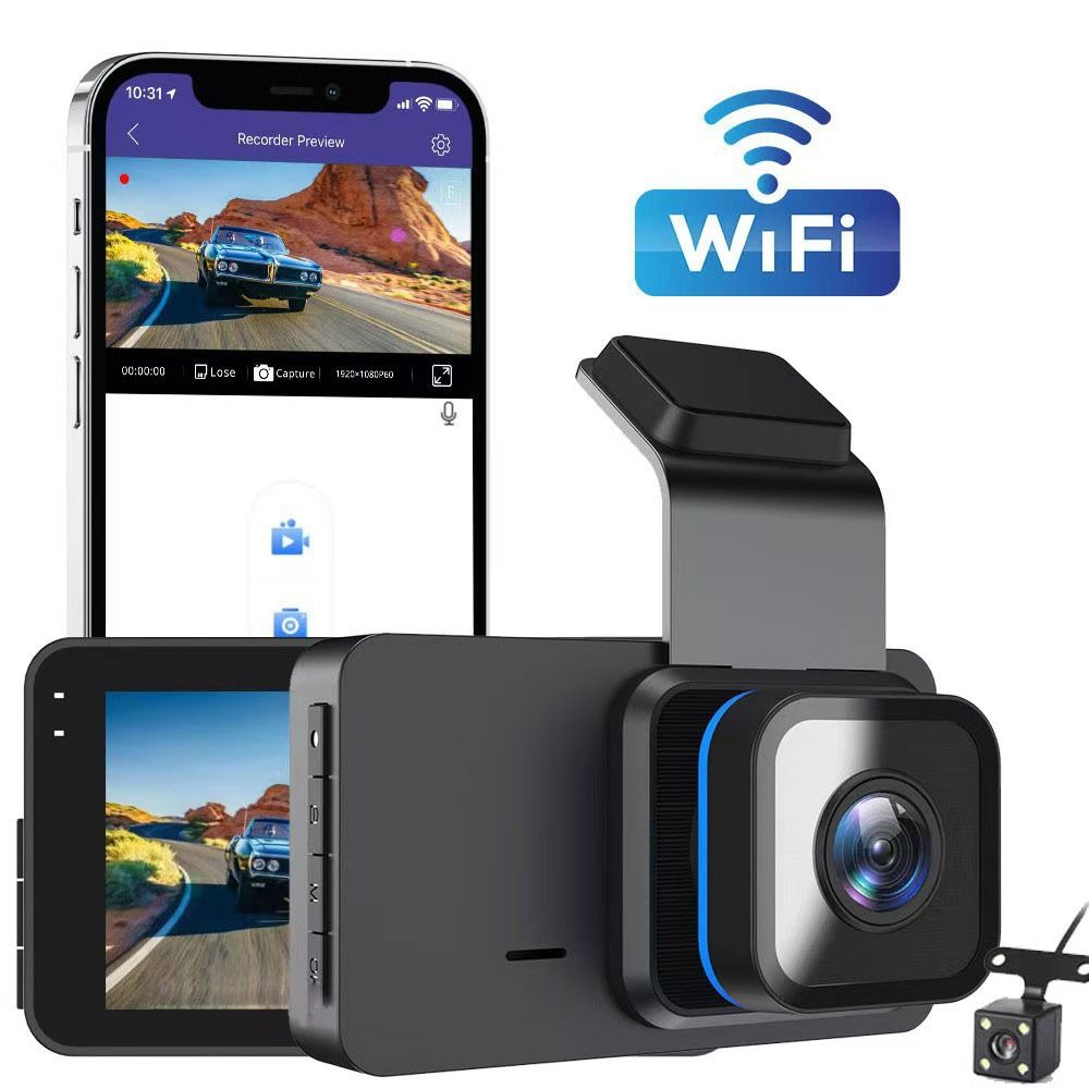 NEW HD 1080P Car DVR WiFi Night Vision Dash Cam Dual Lens Parking Monitor Vehicle Use