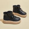 Women's Lace-up Cold Warm Padded Snow Boots Thick Soled High Anti-skid Wear Outdoor Leisure Sports Cotton Boots