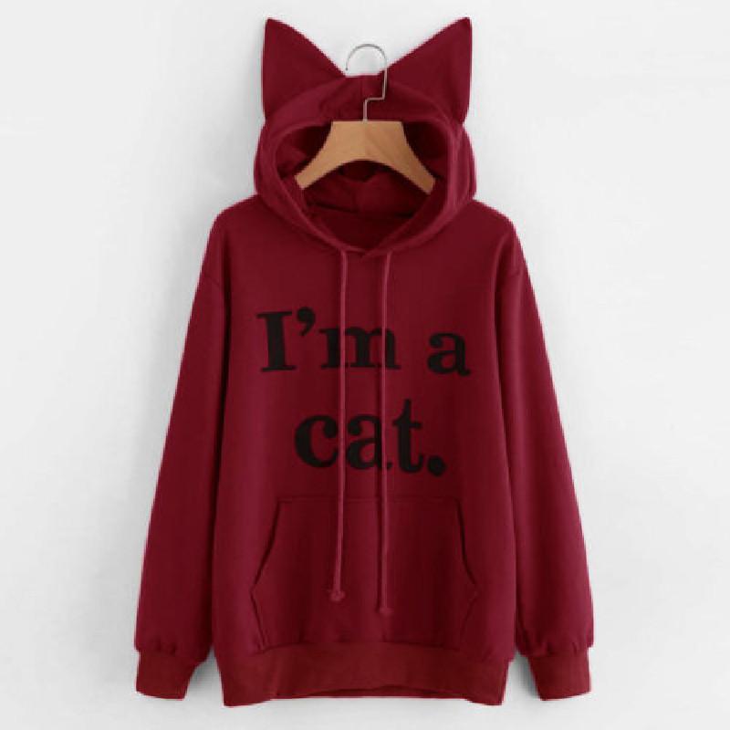 Streetwear Hoodie For Women With Letter Pattern And Cotton Blend For Casual Fall Fashion