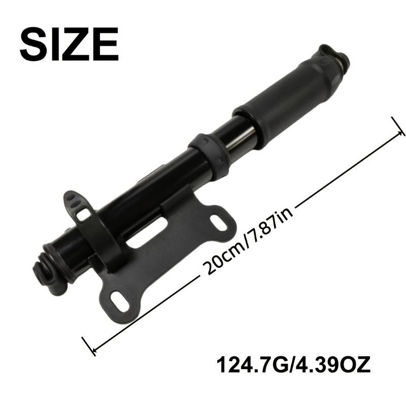 1SET Aluminum Mini Bike Hand Air Pump with Hidden Hose Portable Bicycle Tire Inflator with Mount Bracket Multi Nozzle