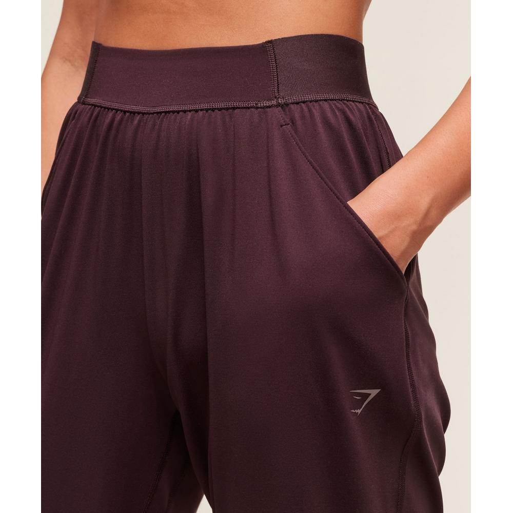 Gymshark Kryté tepláky třešňově fialové B2c5o Pcds