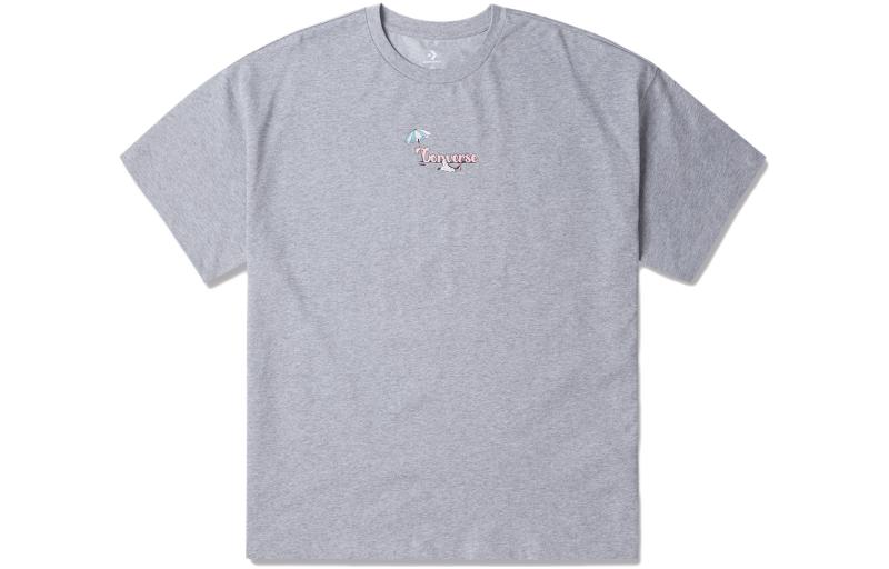 Converse Summer Beach Drop Shoulder Sleeve T Shirt Women s Gray 10025879-A03 S