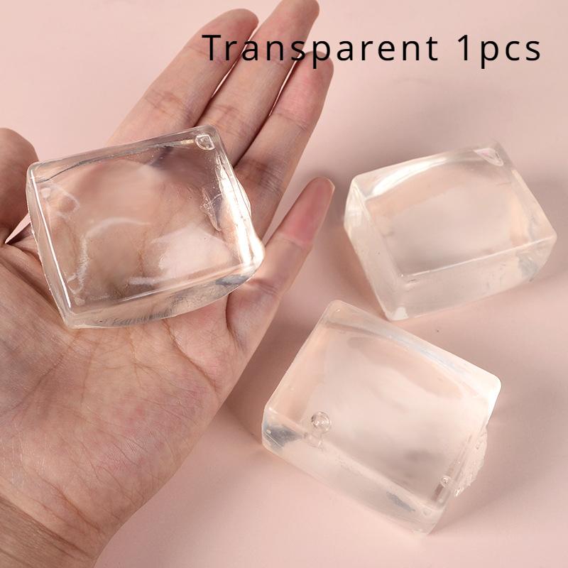 Squishy Colored Ice Cube Fidget Toys Slow Rising  Squeeze Toy Funny Stress Reliever Reduce Pressure Prop for Kids and Adults