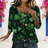 Women Plus Size White Round Neck Half Sleeve Loose Fit Halloween Dachshund Printed Blouse